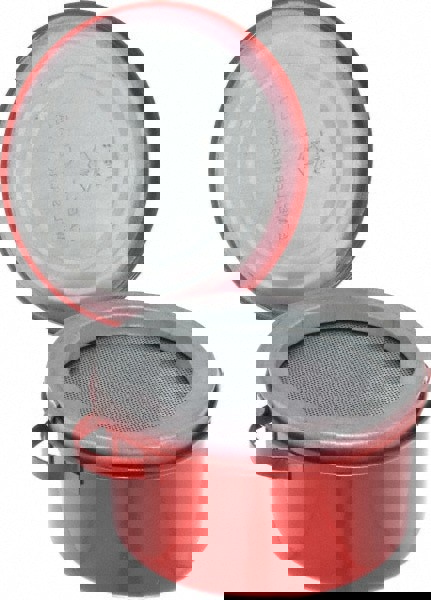 1 Quart Capacity, Coated Steel, Red Bench Can